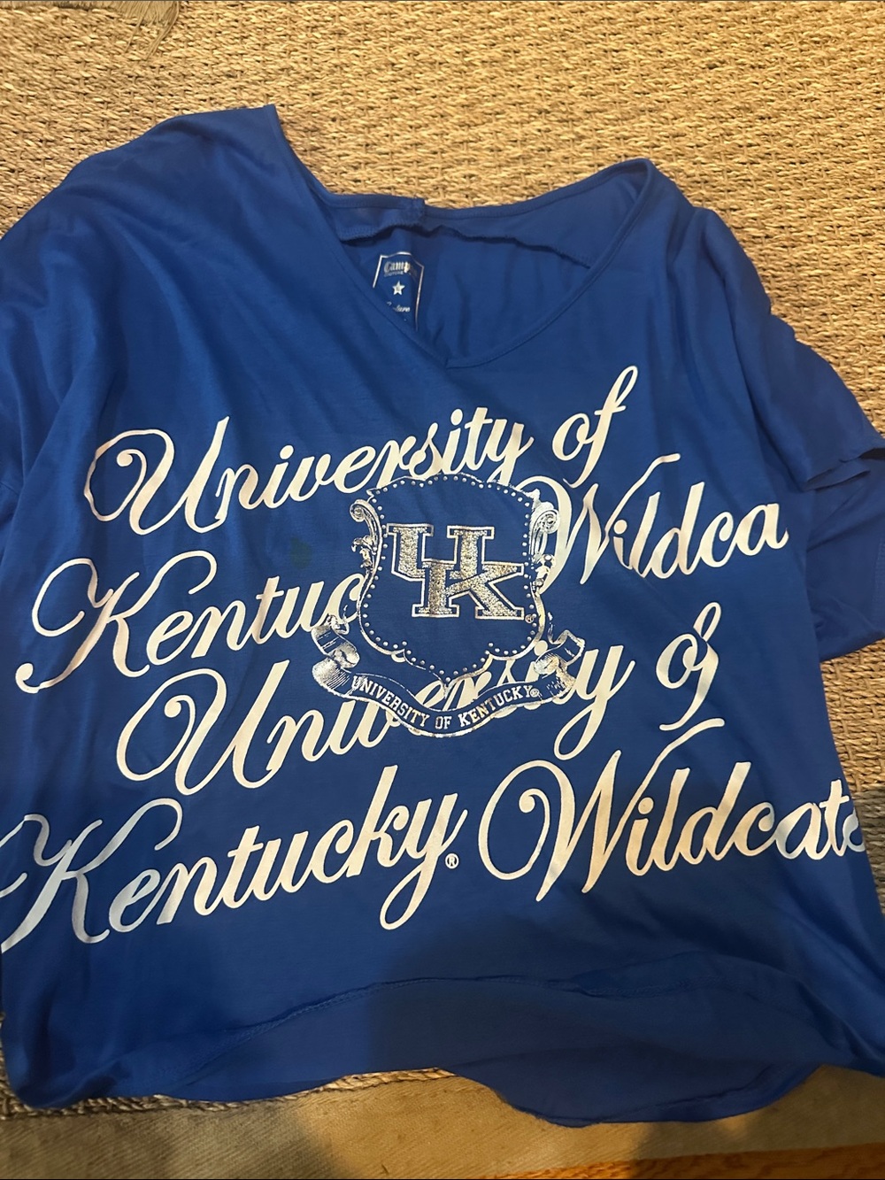University of Kentucky Wildcats Blue V-Neck Women's Tee